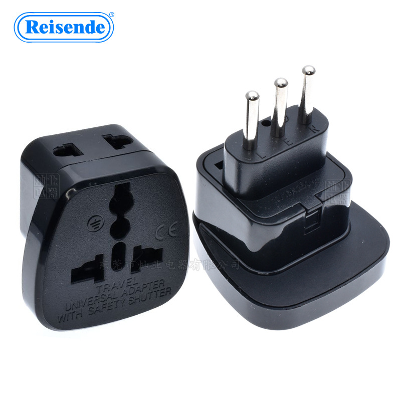 万能插座 多国 转换插头SSI-12A 意大利 乌拉圭嵌入式插脚 一转二