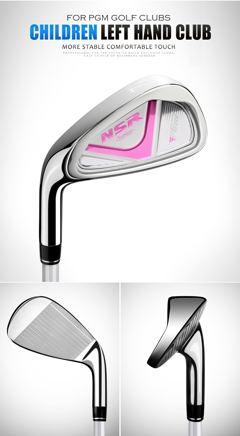 Gậy golf sắt trẻ em PGM NSR Junior tay trái số 7, thân carbon nhẹ, chiều dài tùy chỉnh 95–155 cm — Tay trái số 7 sắt trắng hồng (95-115cm), Tay trái số 7 sắt trắng hồng (115-135cm), Tay trái số 7 sắt trắng hồng (135-155cm), Tay trái số 7 sắt Xanh Lục (95-115cm) chi tiết 7