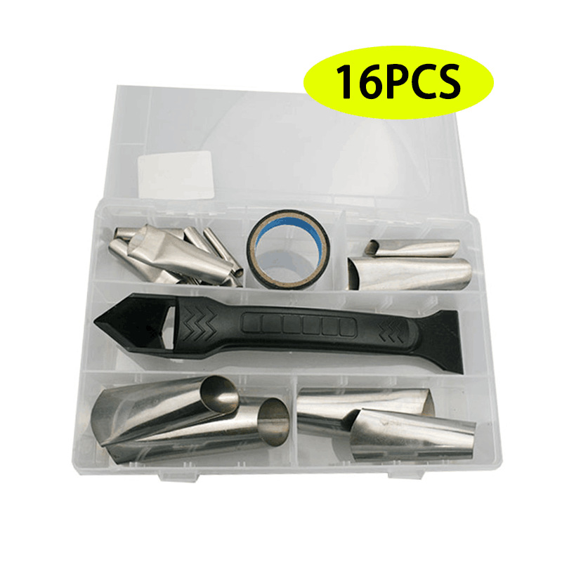 厂家直销不锈钢胶嘴玻璃胶枪胶嘴门窗结构胶咀刮胶填缝14件套盒装