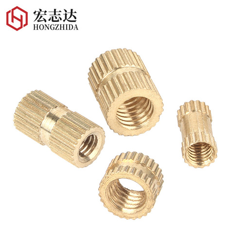 Copper Flower Mother, Injection Molded Copper Nut, Cylinder Rolling Copper Nut M2M2.5M3M4M5 Copper Screw Cap