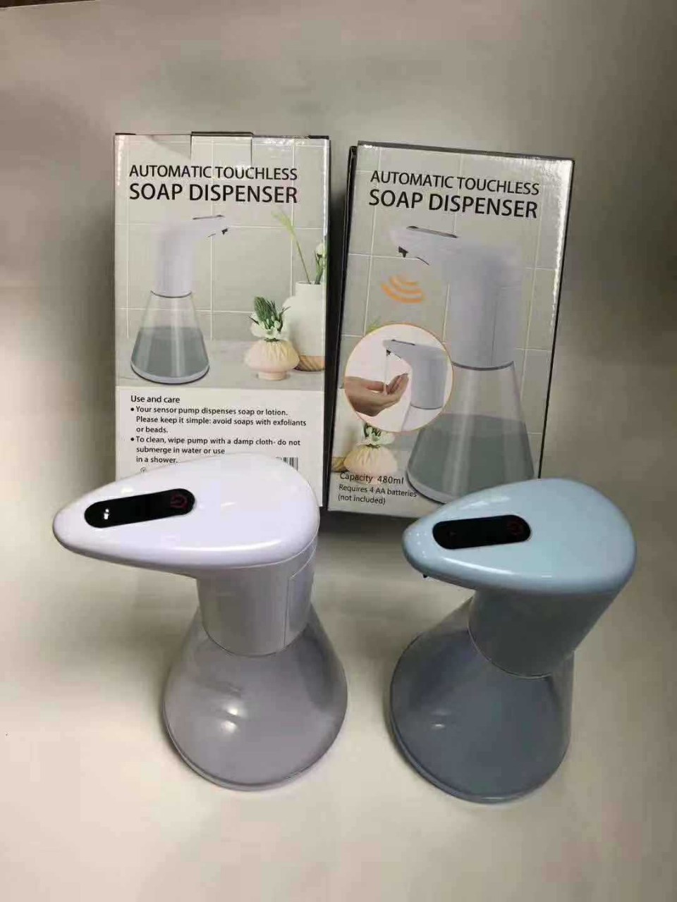 厂家直销跨境480ML 感应皂液器全自动感应洗手液机自动红外皂液器