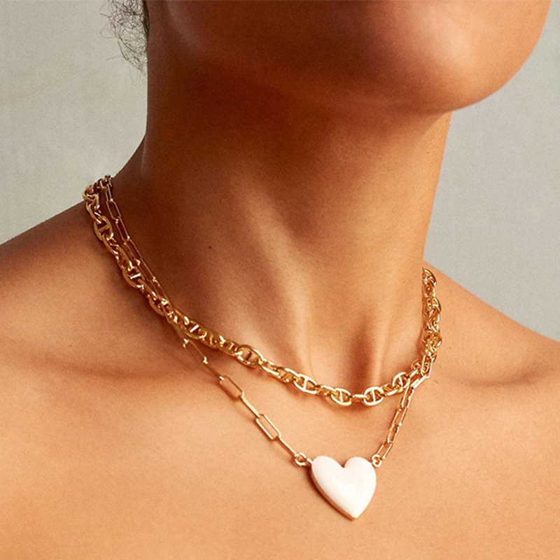 Exaggerated Gold Thick Chain Punk Hip-hop Fashion Necklace display picture 2