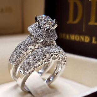 Diamond zirconium, ring, wish, micro incrustation, European style