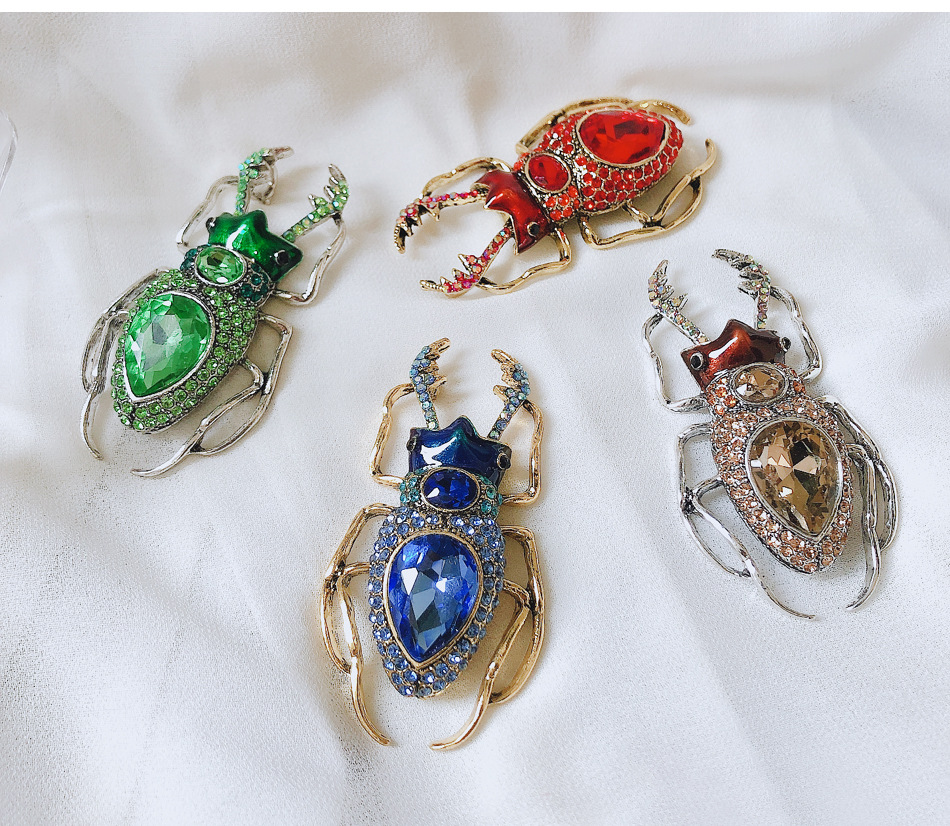 Retro Insect Alloy Inlay Rhinestones Unisex Brooches display picture 5