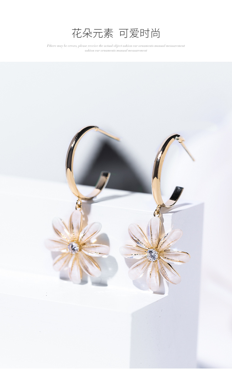 New Fashion Fairy Flower Earrings 925 Silver Needle Personalized Earrings Wholesale Nihaojewelry display picture 2