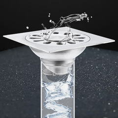 Modern Minimalist Stainless Steel Double-Function 4-Inch Bathroom Kitchen Drainage Trap with Anti-Blockage and Anti-Odor, Direct Manufacturer Sales