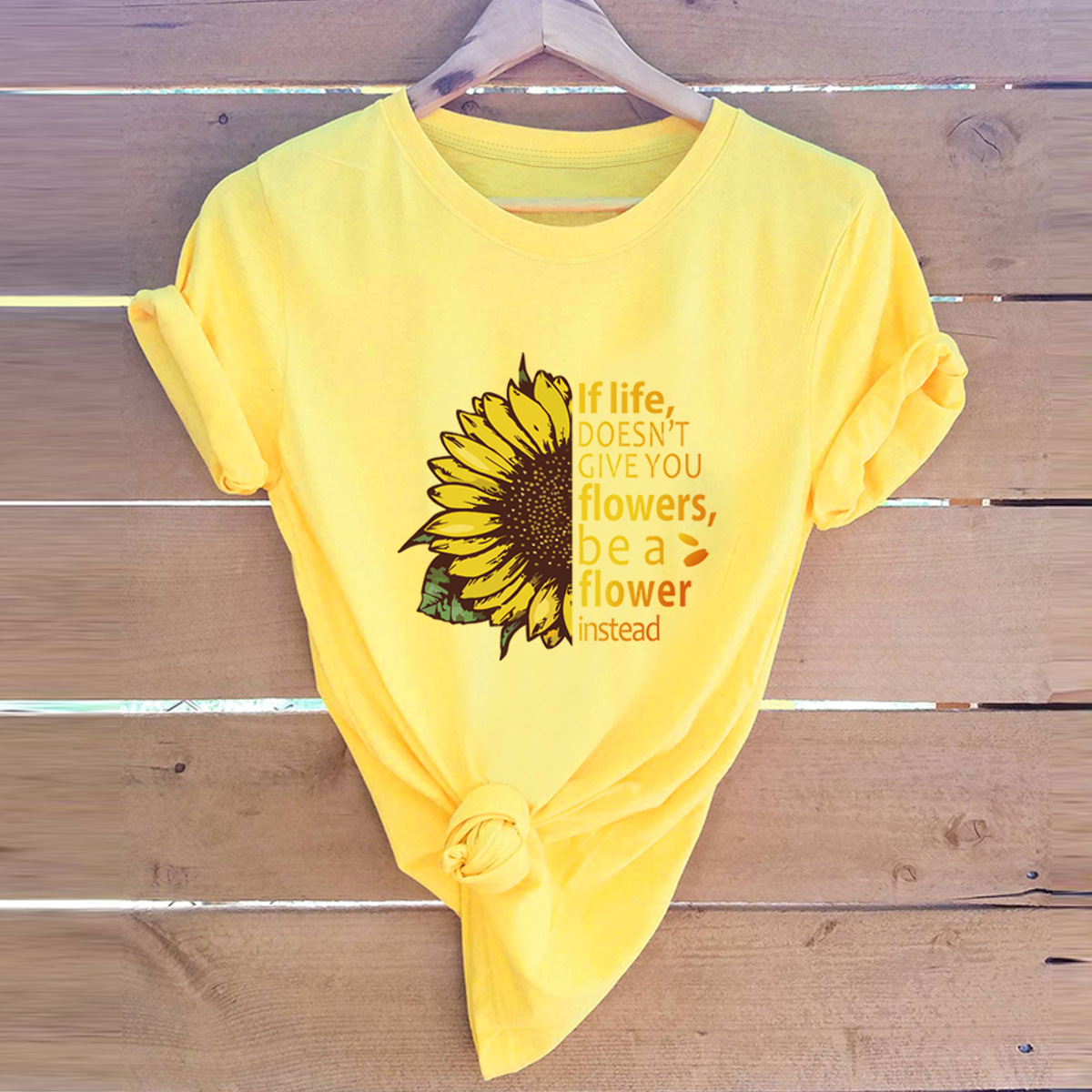 casual sunflower short sleeve women s t-shirt NSSN1788