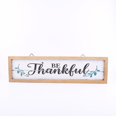 感恩節thankful英文字母木板畫掛框家居客廳裝飾豐收節木製掛板