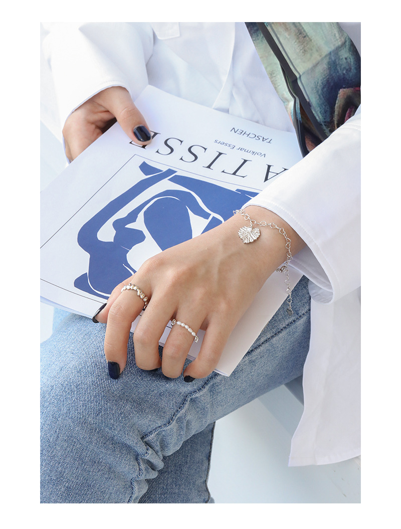 Fashion Solid Color Sterling Silver Rings Pearl Plating 925 Silver Rings