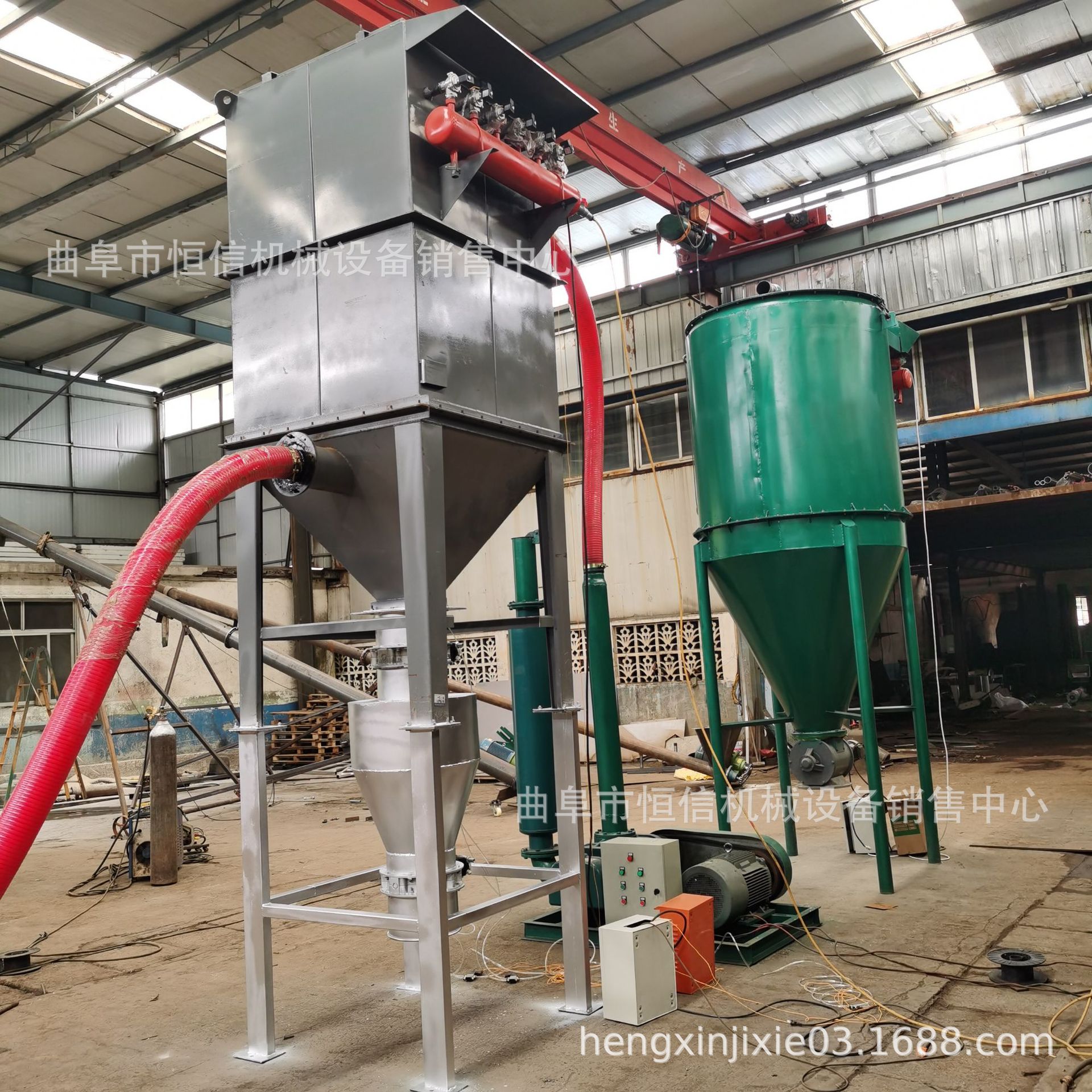 白水泥粉吨包气力吸灰机 矿粉矿渣自动装车装罐脉冲负压输送机