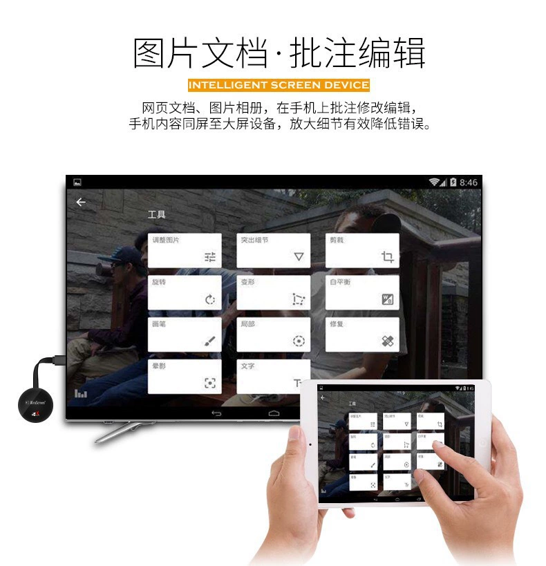 4K беспроводной HDMI та же экранная G7 Plus мобильный телефон WiFi push treasure 2.4g/5G одноэкранное устройство push treasure