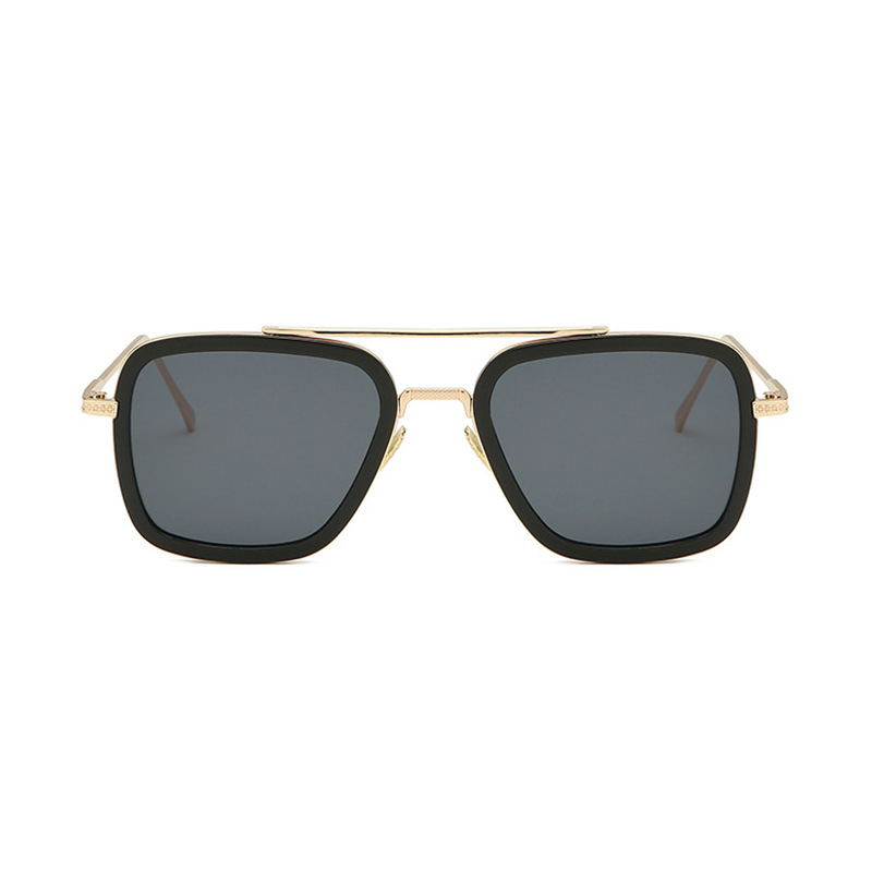 钢铁侠欧美ins太阳镜方框墨镜男士时尚潮流眼镜 批发