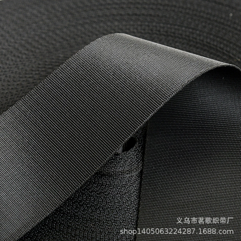 Большое количество в наличии черный имитация нейлона шифра текст лямки американская елочка шаблон безопасности шаблон лямки на складе