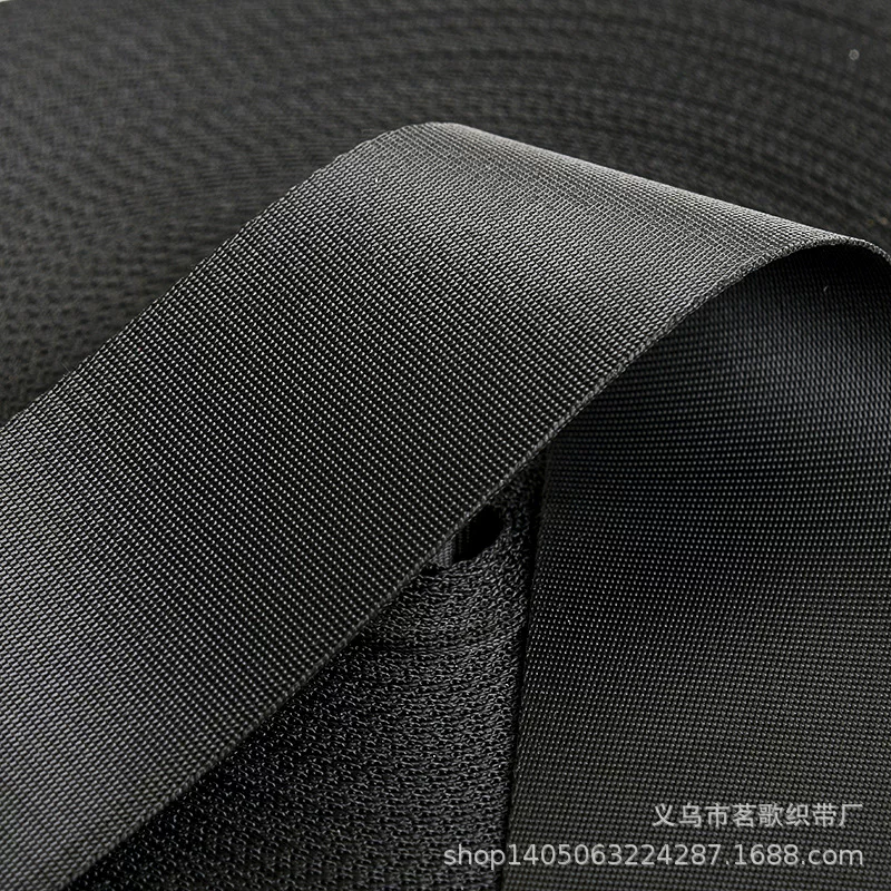 Большое количество черной imitation nylon ленты по клетке американский узор, защитный узор, поштучная поставка