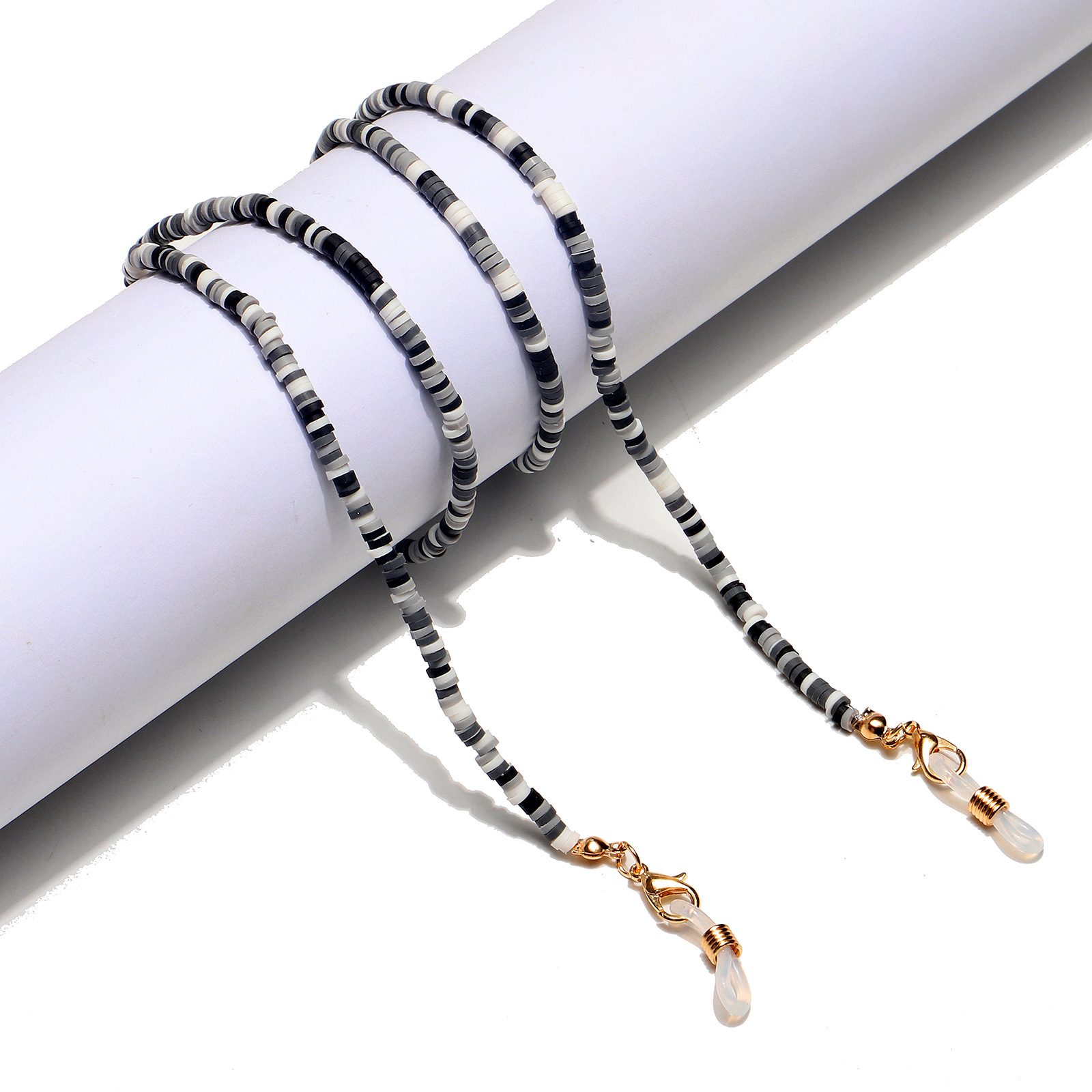 11g Weight Metal Material White Color Fashion Multicolor Soft Ceramic Glasses Chain 4
