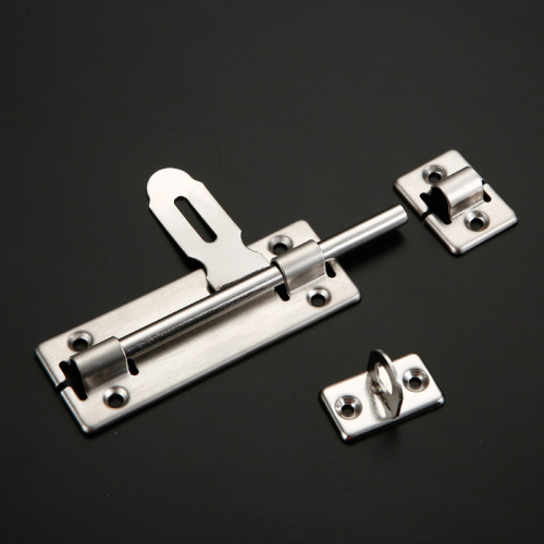 Lin Brand Stainless Steel Left-Right Insert Fasteners Lock Security Hook Lock for Wooden Doors, Double-Sided Door Bolt