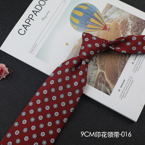 Wide version men's printed 9cm hand tie polyester pattern casual trendy shirt suit accessories
