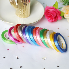 Wholesale 5mm Plain Color Balloon Wedding Room DIY Decorative Ribbon Gift Packaging Accessories Mini PP Plastic Ribbon