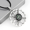 Retro necklace stainless steel, metal pendant, accessory, European style, Birthday gift, wholesale