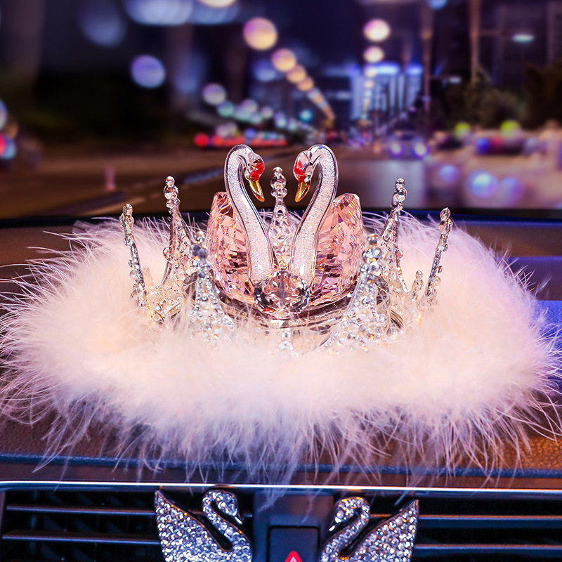 레드 헤드 핑크 스완 향수 시트 + 크라운 A + 깃털 미끄럼 방지 매트