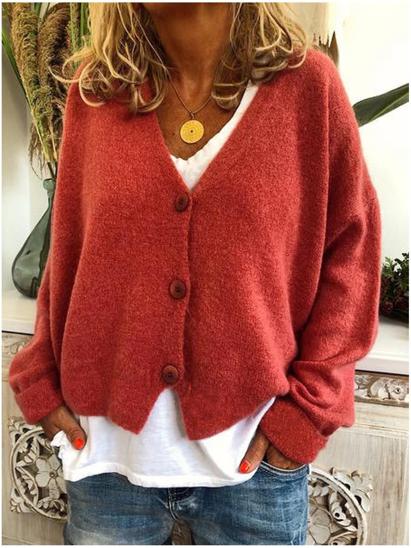 Women's Knitwear Long Sleeve Sweaters & Cardigans Rib-knit Casual Solid Color display picture 3