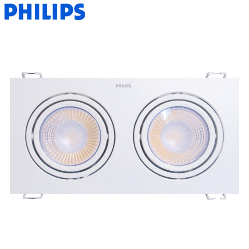 Philips LED bar light, single head dual head embedded spot light 6W ceiling light, focused square grille downlight