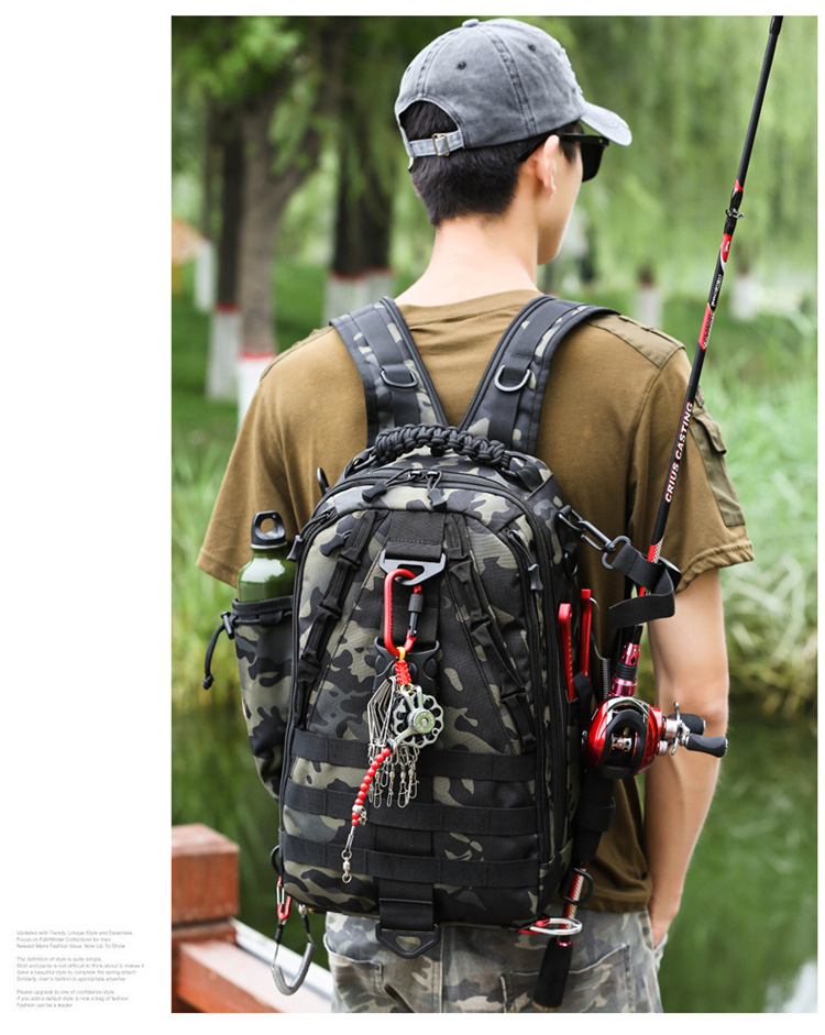 路亚背包大容量战术背包男多功能户外旅行登山骑行迷彩单双肩两用详情22