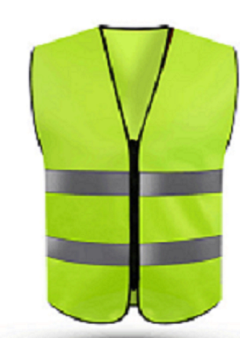 Dos Velcro de punto horizontal * Amarillo fluorescente * Resaltado y reflectante * Chaleco de seguridad * XL/XXL/XXXL