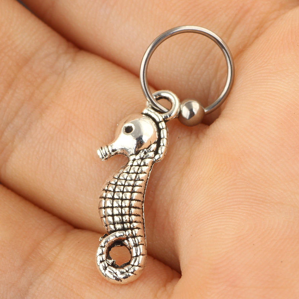 Gold Toad Flower Ear Bone Stud Stainless Steel Body Piercing Jewelry detail image 9