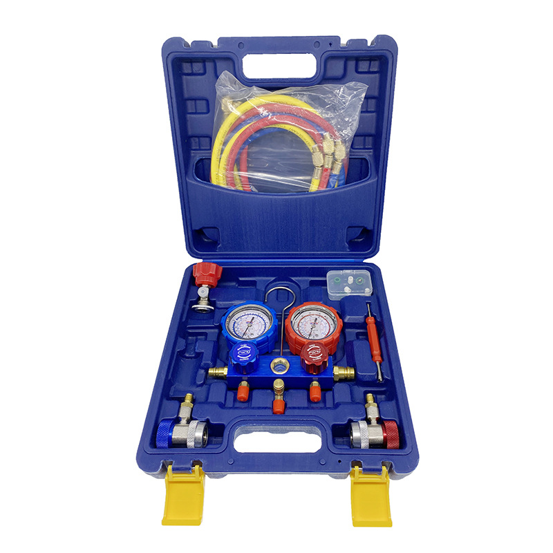 兴五洲汽车空调用加氟压力表r134a汽车冷媒表加氟表套装厂家直销