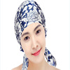 Real silk Nightcap printing Shower cap Hair Hat adult Tricorn 100 mulberry silk Beauty cap silk Home Furnishing