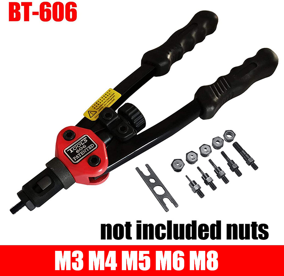 Rivet Nut Tool BT605/BT606/BT607/BT610 Manual Rivet Gun M3-M12 Head