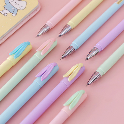 Cartoon student Roller ball pen Meng Figure Scrub Macaroon Water pen 0.38 black to work in an office gift wholesale