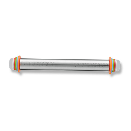 Amazon 17-inch adjustable thickness stainless steel pastry rolling pin with scale