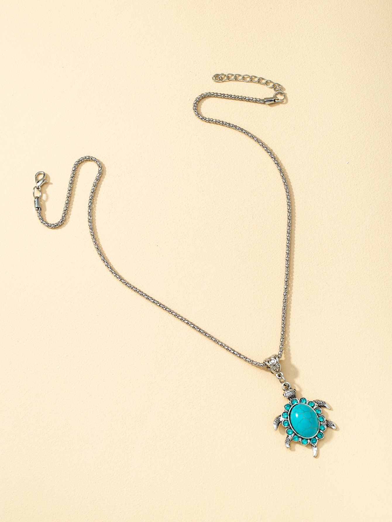 new turtle pendant diamond blue fashion necklace