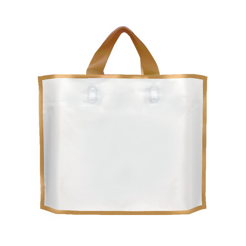 Gold edge sandbag plastic bag clothing store tote bag clothing bag gift bag high-end clothing store bag printing