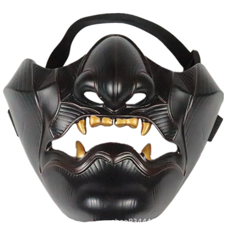 Caballo isla alma máscara Halloween horror fantasma cara Prajna japonés oscuro hombres y mujeres media cara resina látex máscara