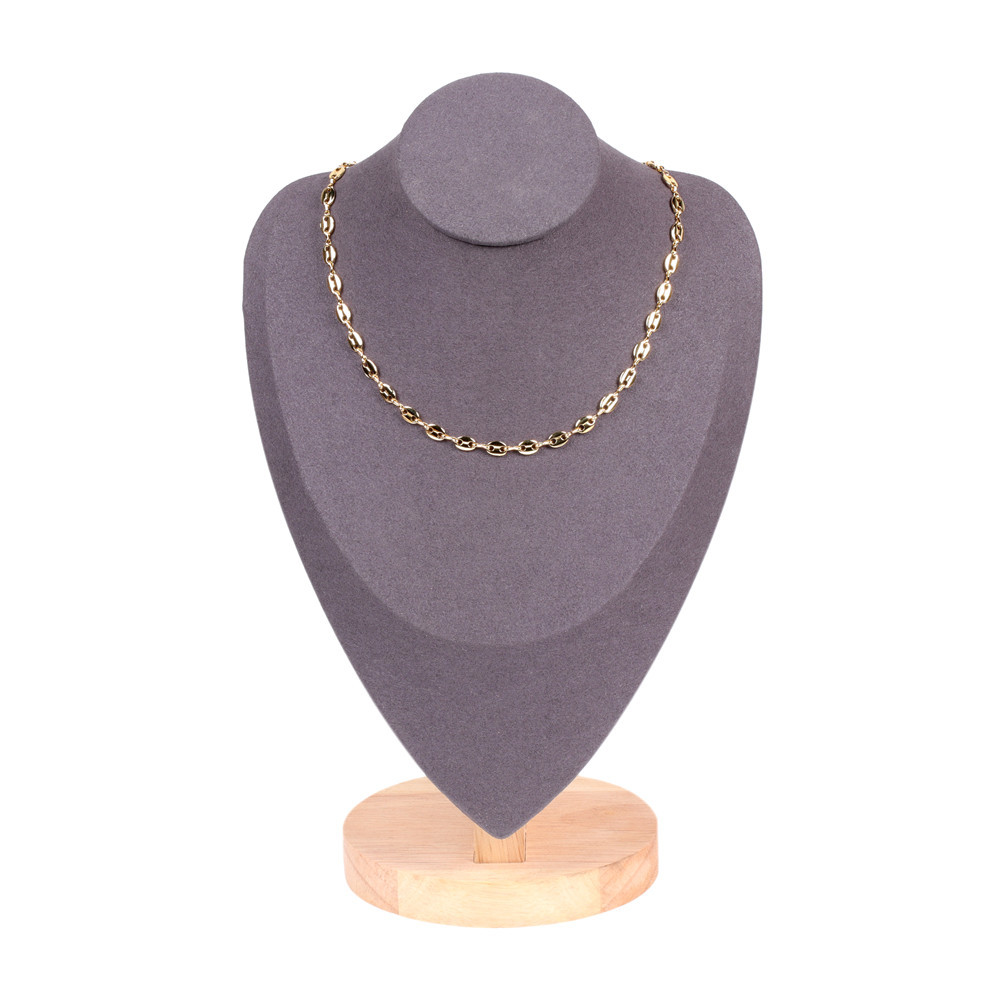 Thick Chain Clavicle Chain Stitching Pig Nose Necklace Bracelet Earring Set display picture 9