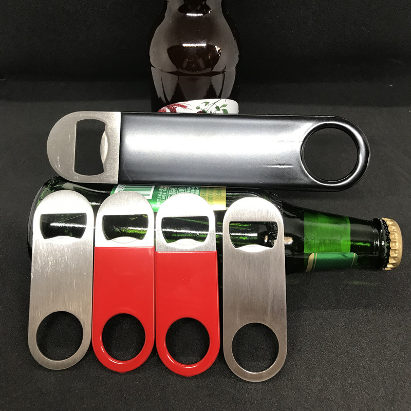 啤酒开瓶器创意不锈钢包胶启瓶器简约酒盖起子开瓶神器花式起瓶器|ru