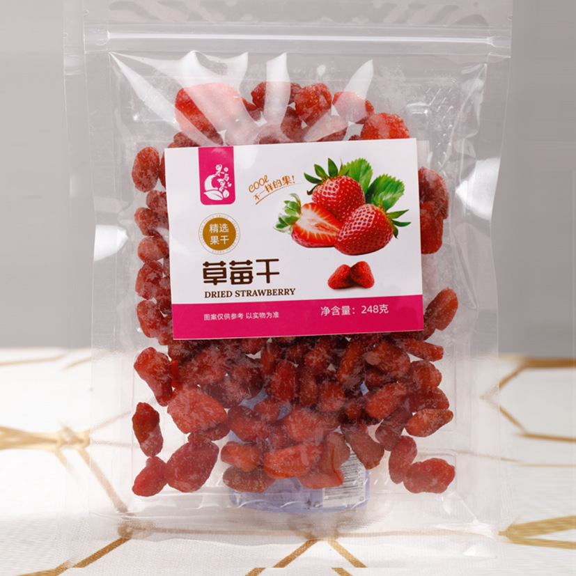 果与果 草莓干蜜饯果脯休闲零食透明包装水果干草莓干248g|ru