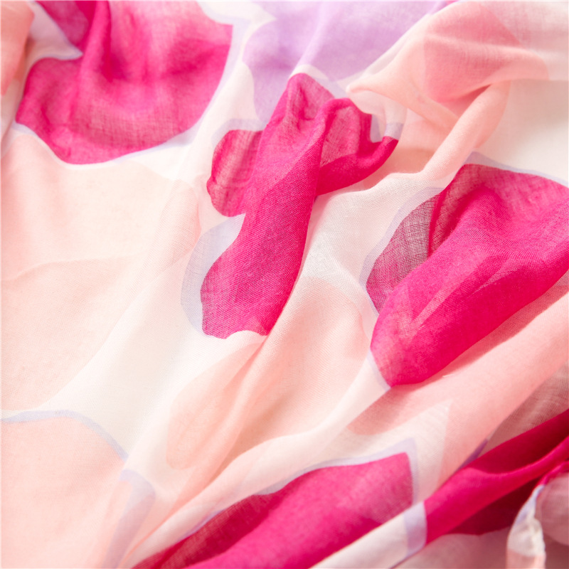 Hot Selling Pink Peach Heart Scarf Long Sunscreen Shawl display picture 7