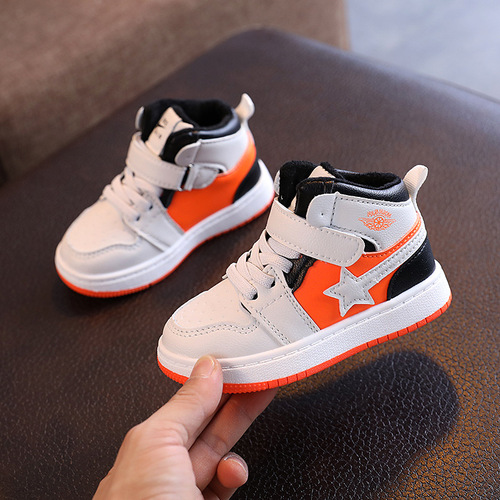 Generation of winter second-cotton children's shoes, girls' warm sneakers, dad's shoes, trendy children's sneakers, small and medium-sized sneakers