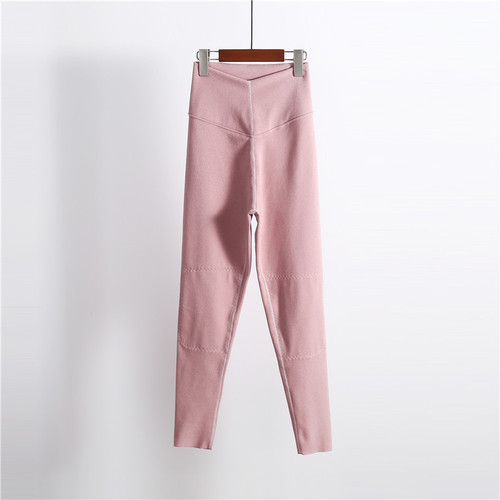 Winter and Autumn Women's Thermal Insulating Leggings with High Waist and Knee Warmers as Base Layer Innerwear