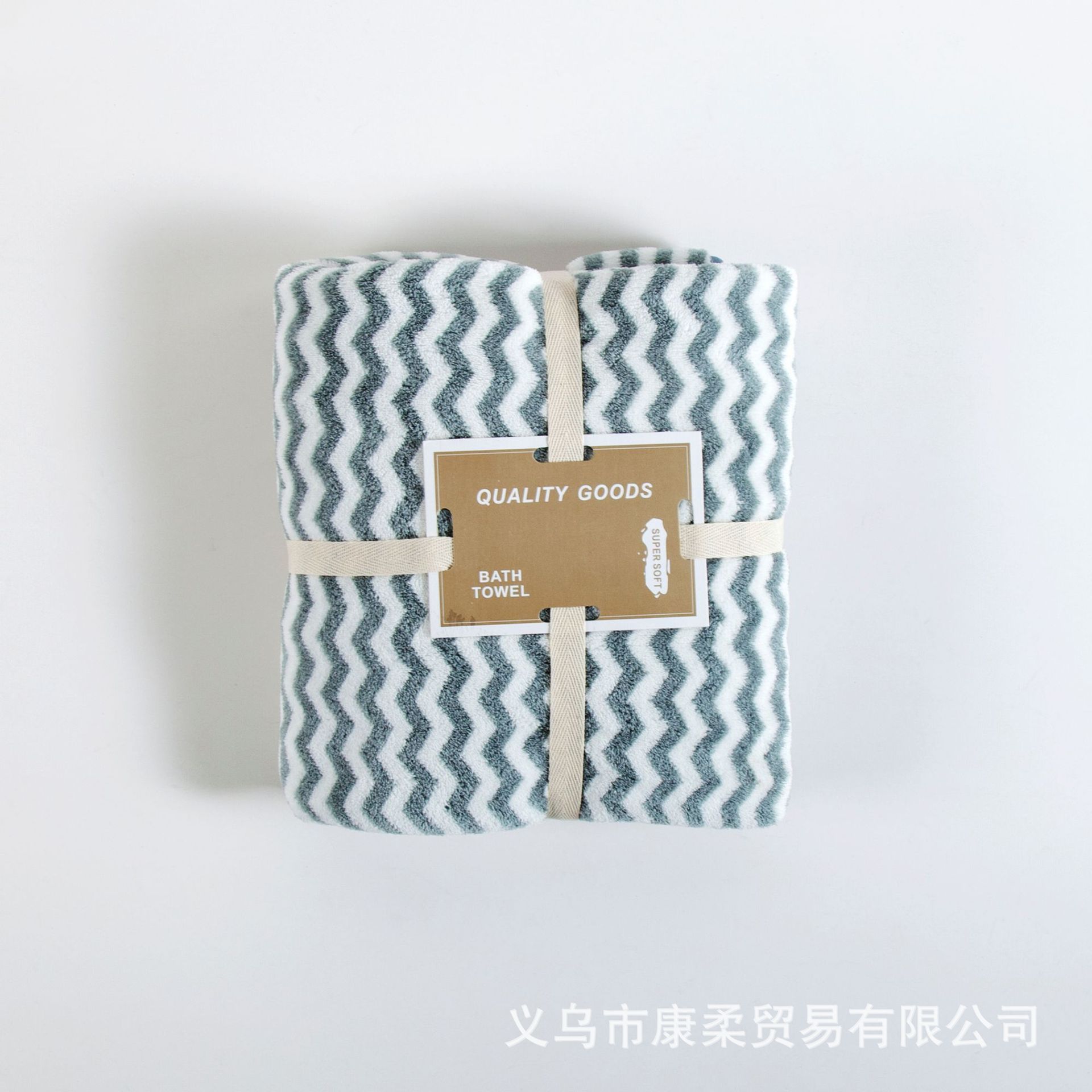 珊瑚绒水纹浴巾