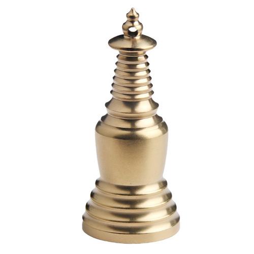 Brass hollow can unscrew Wenchang Pagoda pagoda key chain pendant Tibetan sutra stupa crafts small copperware wholesale