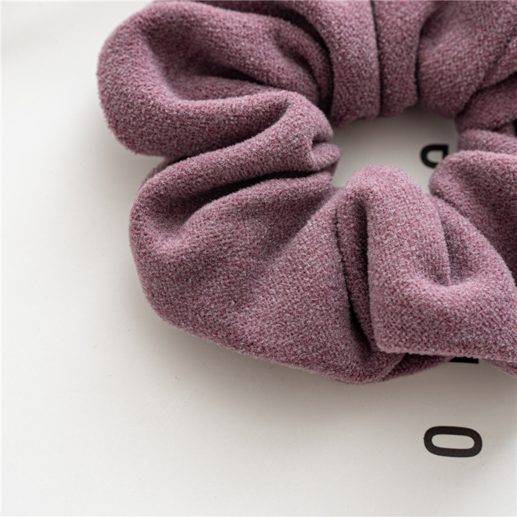 Simple Pure Color Woolen Hair Scrunchies display picture 6