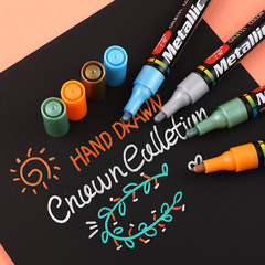 8151 Large Colorful Water-based Metal Markers Black Card Paint Highlighter DIY Album Pens