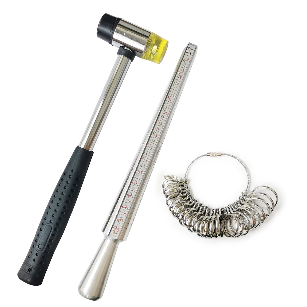 UK英度戒指棒英度戒指圈 美码戒指圈戒指棒组合量 工具戒指测量圈