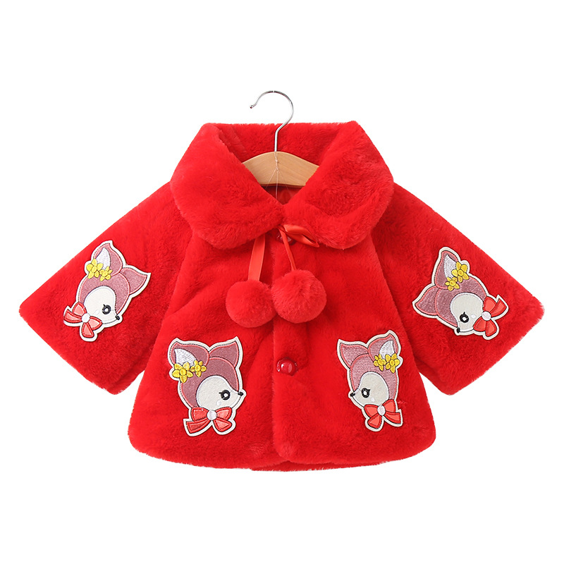 Girls Shawl Cape Fleece Cape Jacket Cape Top Fur Jacket