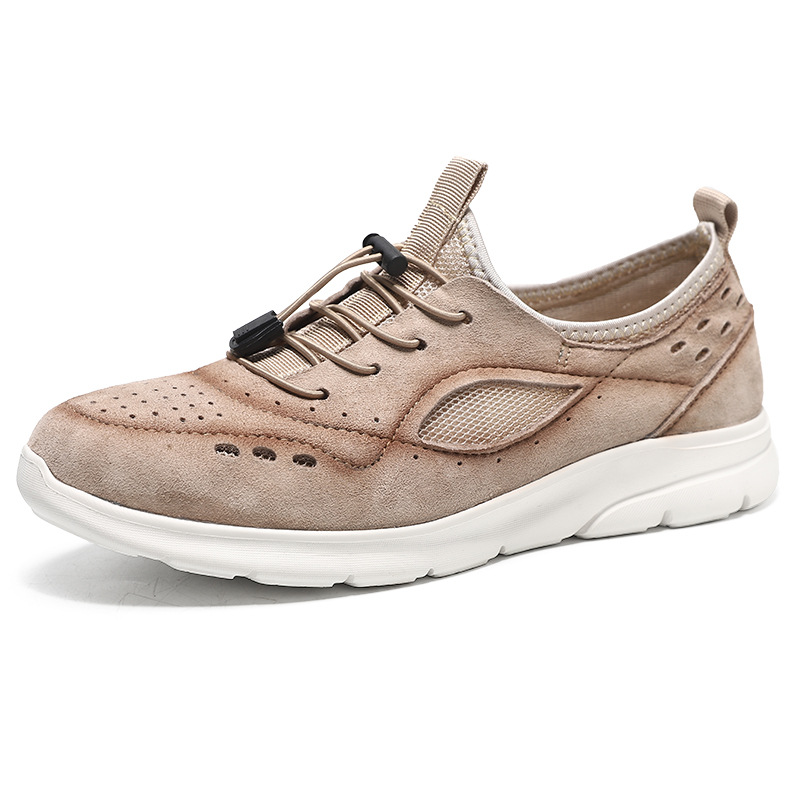 品牌潮鞋男鞋夏季登山鞋真皮透气健步鞋轻便户外运动休闲鞋徒步鞋